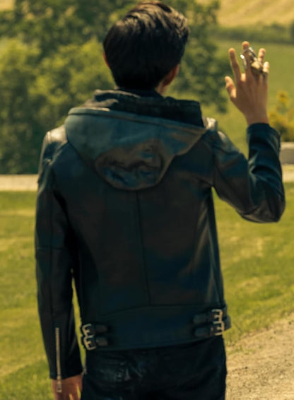 Justin H. Min The Umbrella Academy Black Leather Jacket
