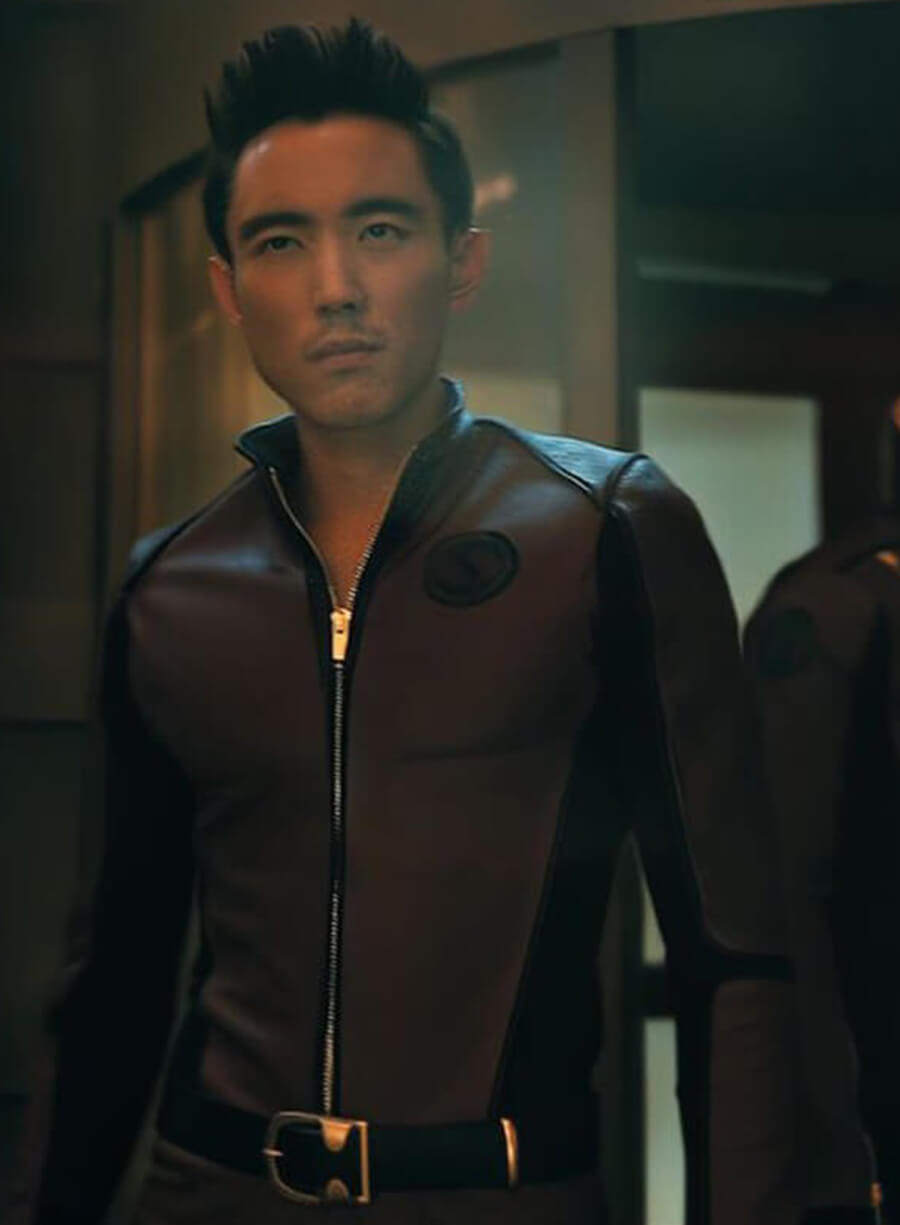 Justin H Min The Umbrella Academy S03 Leather Jacket