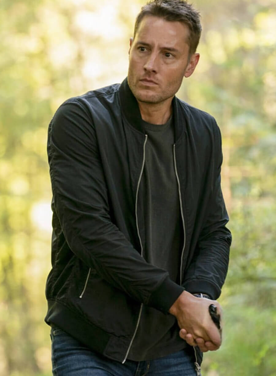 Justin Hartley Tracker Black Bomber Jacket