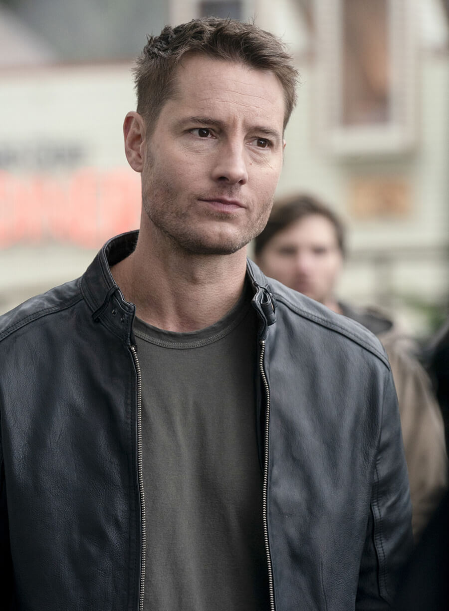 Justin Hartley Tracker Black Leather Jacket