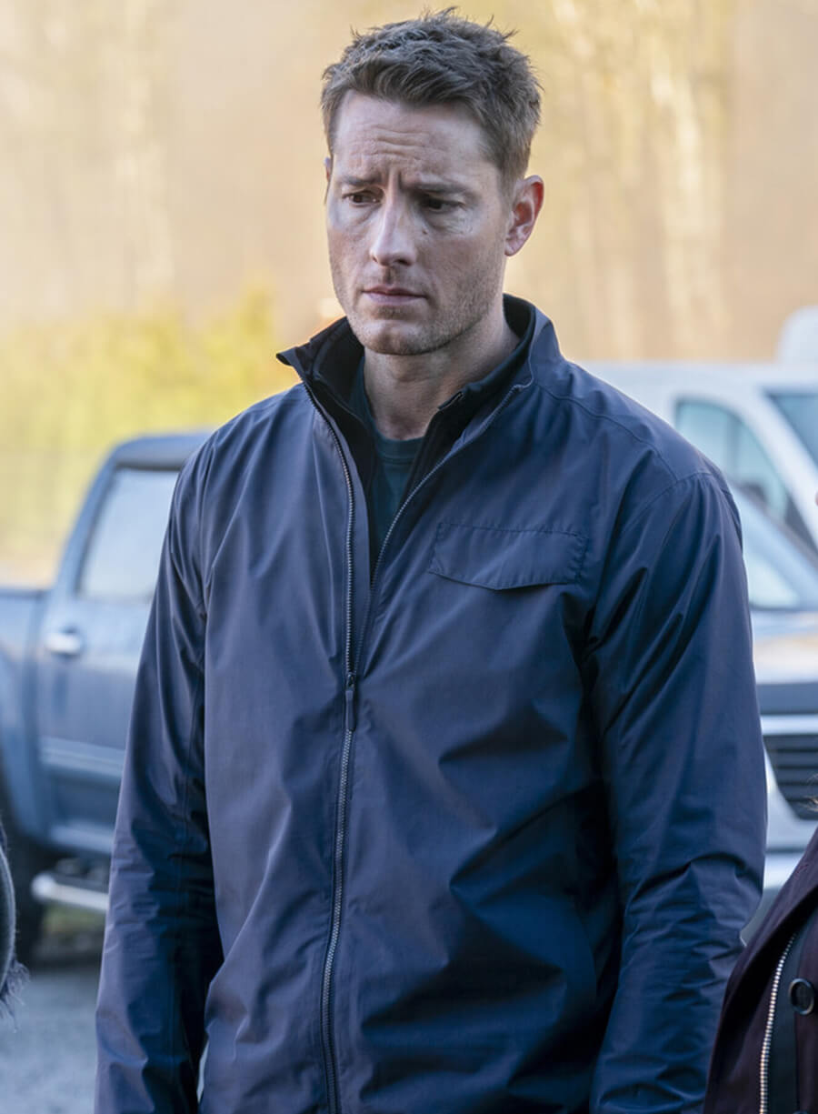 Justin Hartley Tracker Blue Jacket