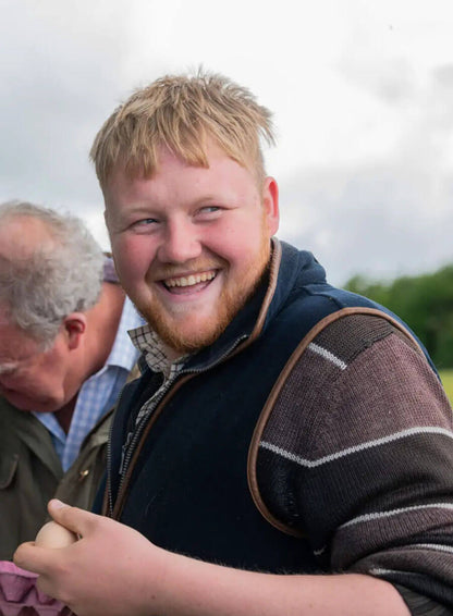 Kaleb Cooper Clarkson’s Farm Blue Vest