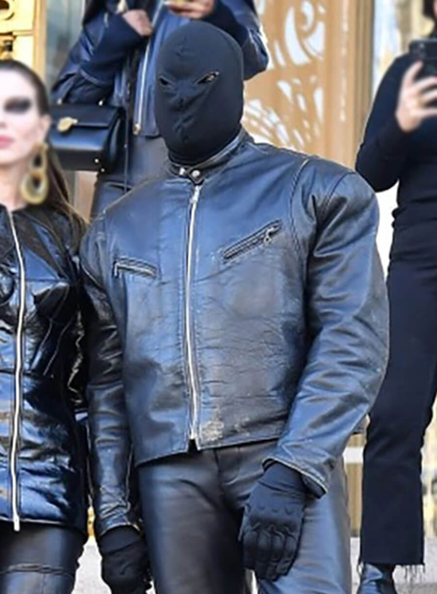 Kanye West Black Leather Jacket
