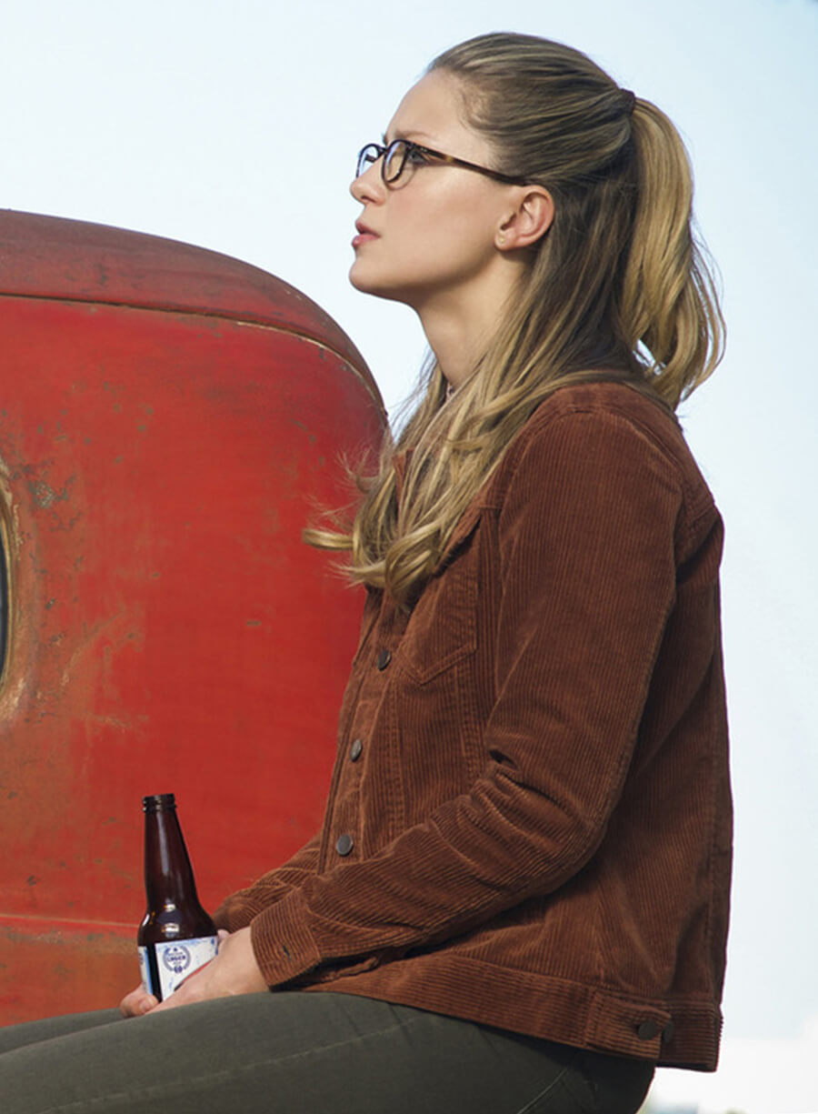 Kara Danvers The Flash Brown Corduroy Jacket