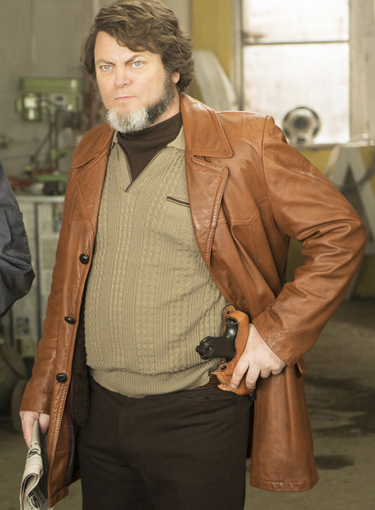 Karl Weathers Fargo Brown Leather Coat