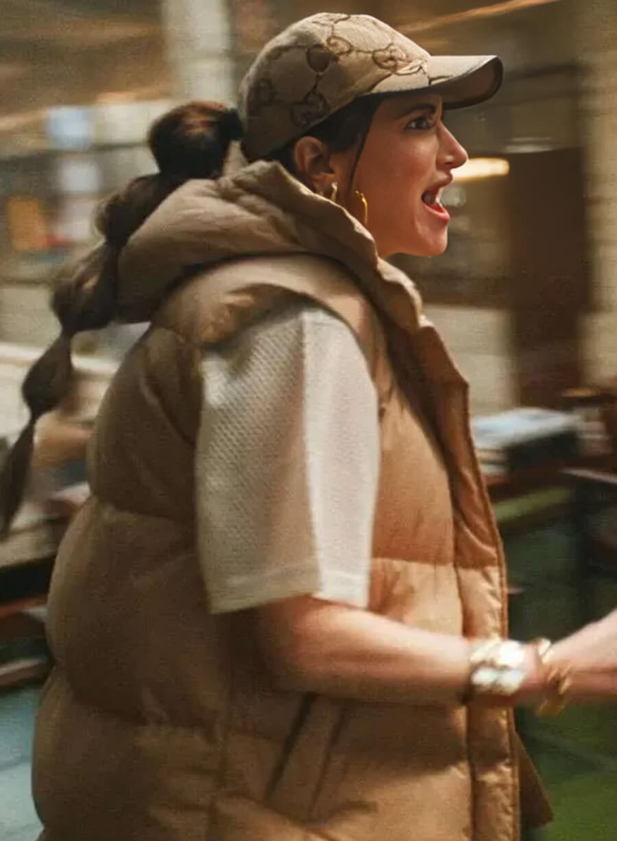 Kathryn Hahn The Studio 2025 Brown Puffer Vest
