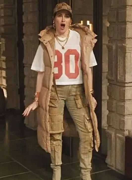 Kathryn Hahn The Studio 2025 Brown Puffer Vest