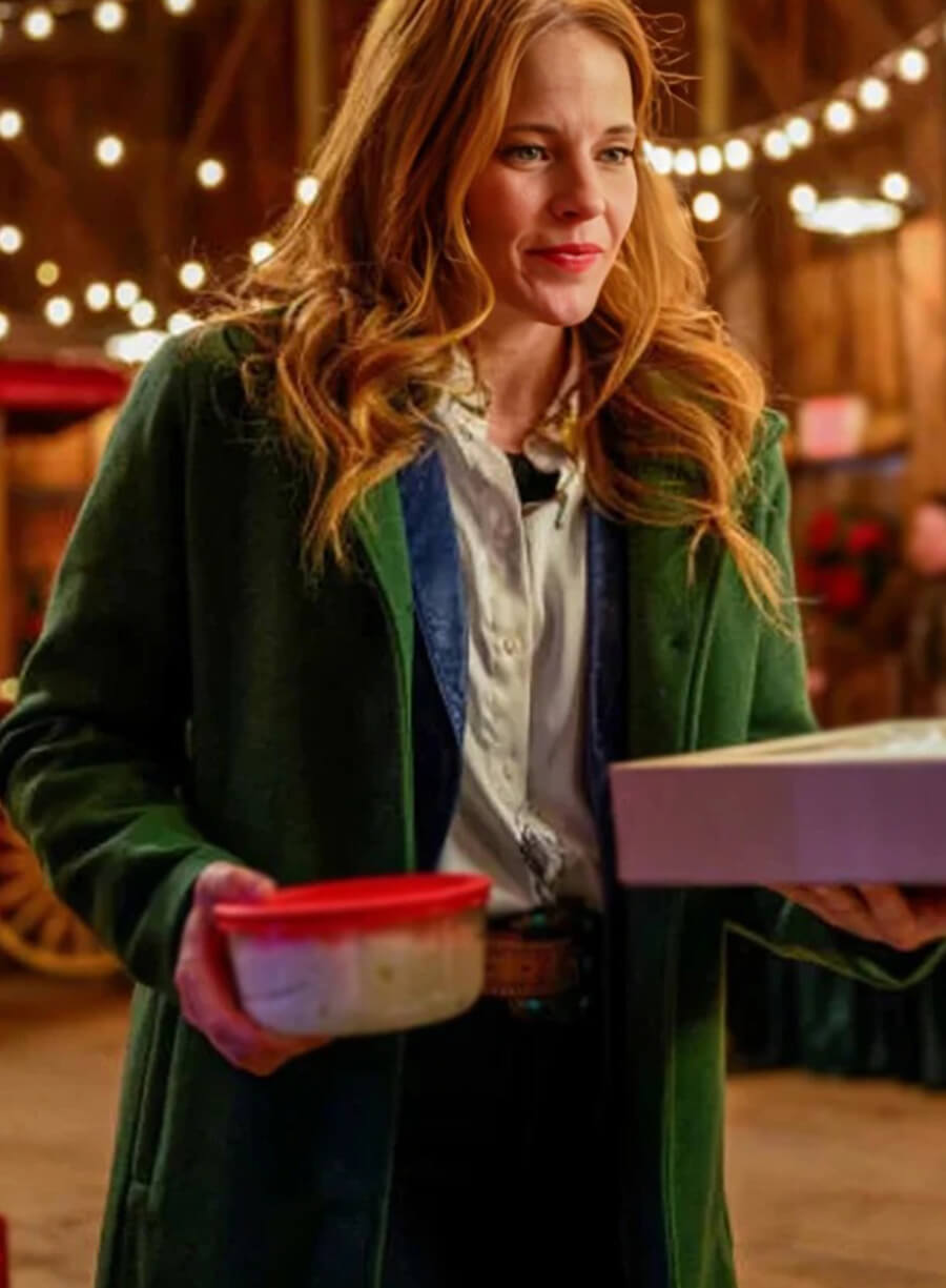 Katie Leclerc A Cherry Pie Christmas Green Coat