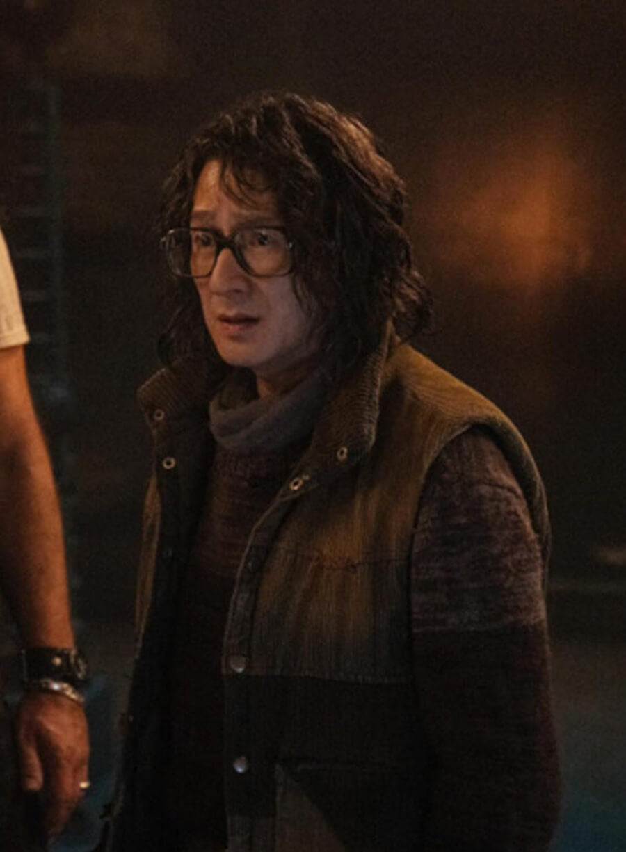 Ke Huy Quan The Electric State 2025 Brown Vest