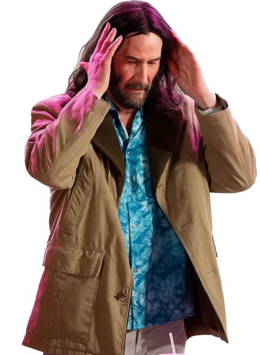 Keanu Reeves Good Fortune 2025 Beige Coat