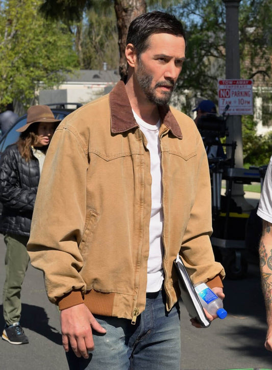 Keanu Reeves Outcome 2026 Brown Cotton Jacket