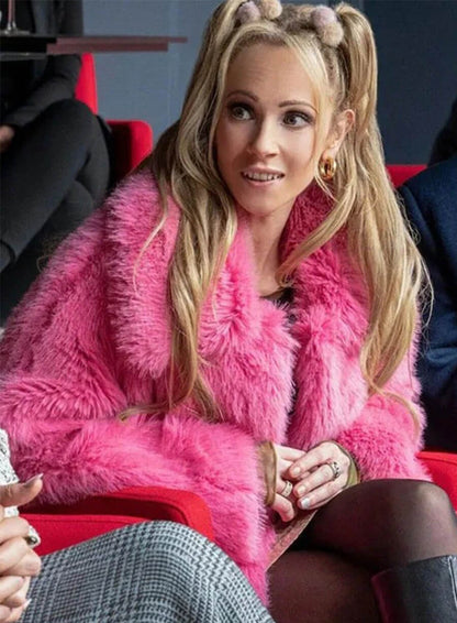 Keely Jones Ted Lasso S03 Pink Fur Jacket