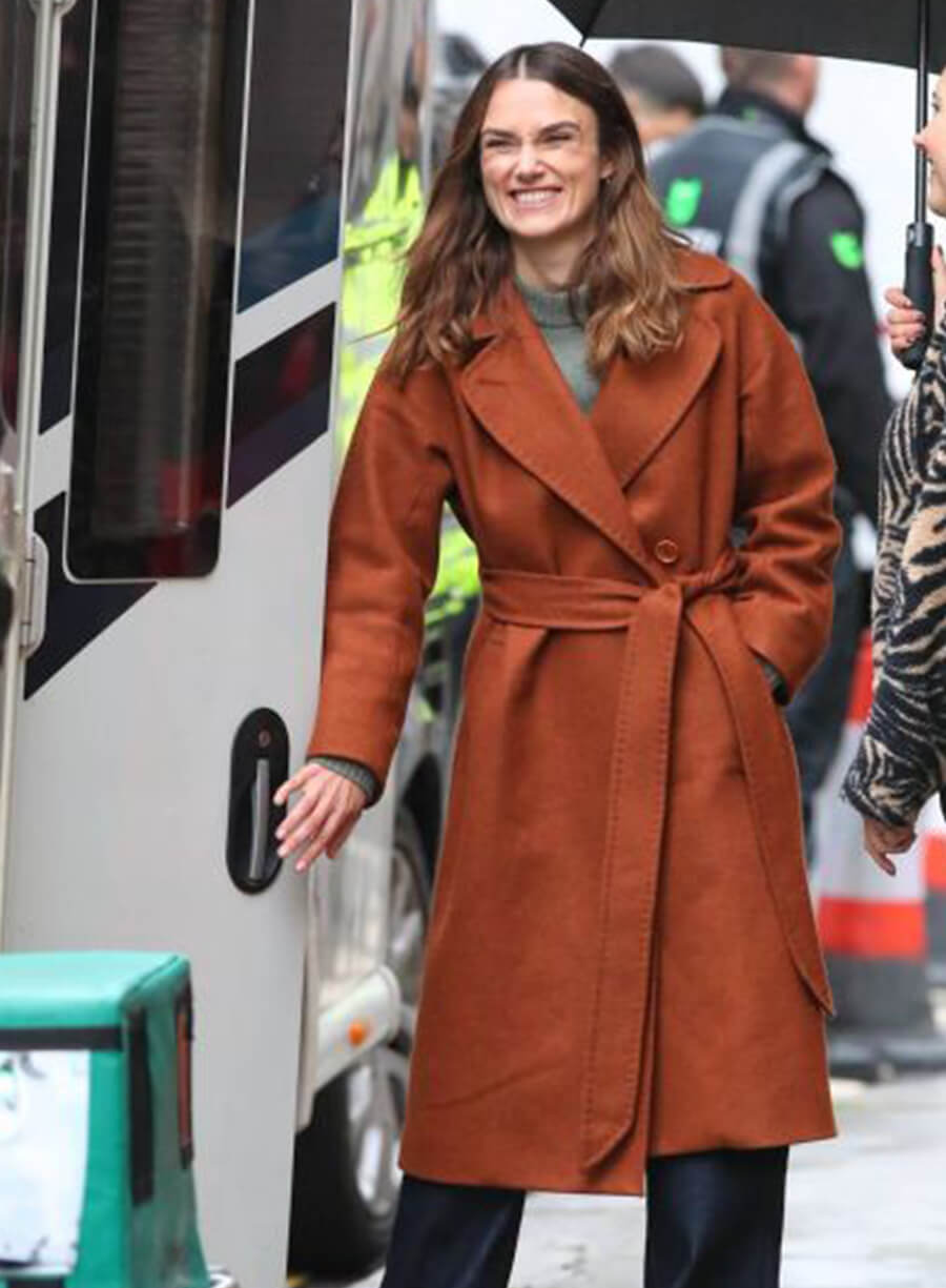 Keira Knightley Black Doves Brown Trench Coat