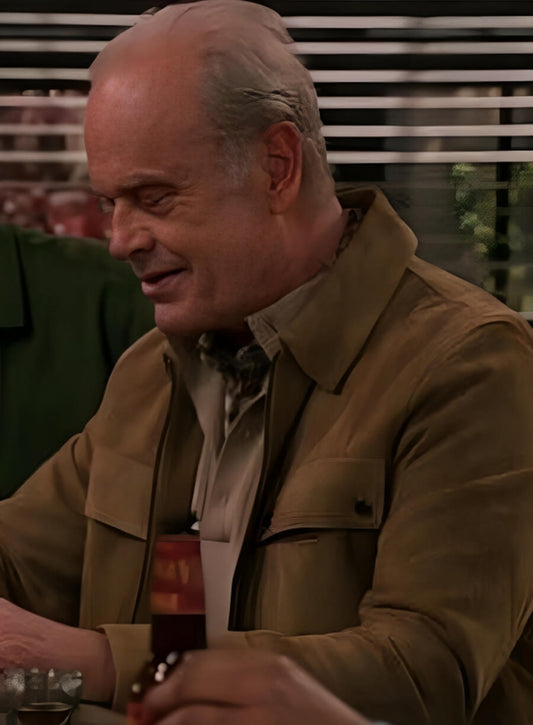 Kelsey Grammer Brown Suede Leather