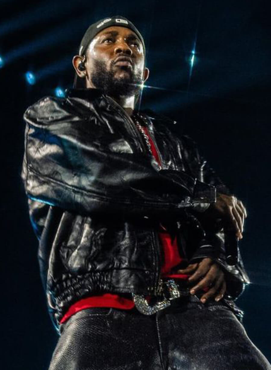 Kendrick Lemar Grand National Tour Black Leather Jacket