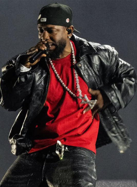 Kendrick Lemar Grand National Tour Black Leather Jacket