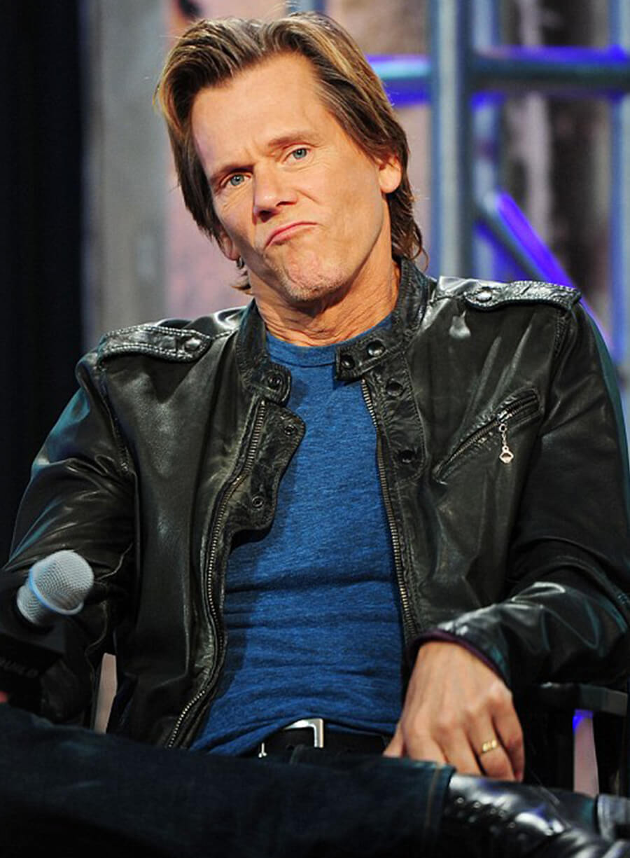Kevin Bacon Black Leather Jacket