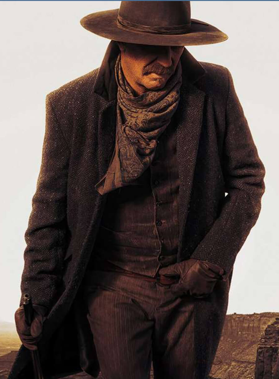 Kevin Costner Horizon An American Saga Brown Coat