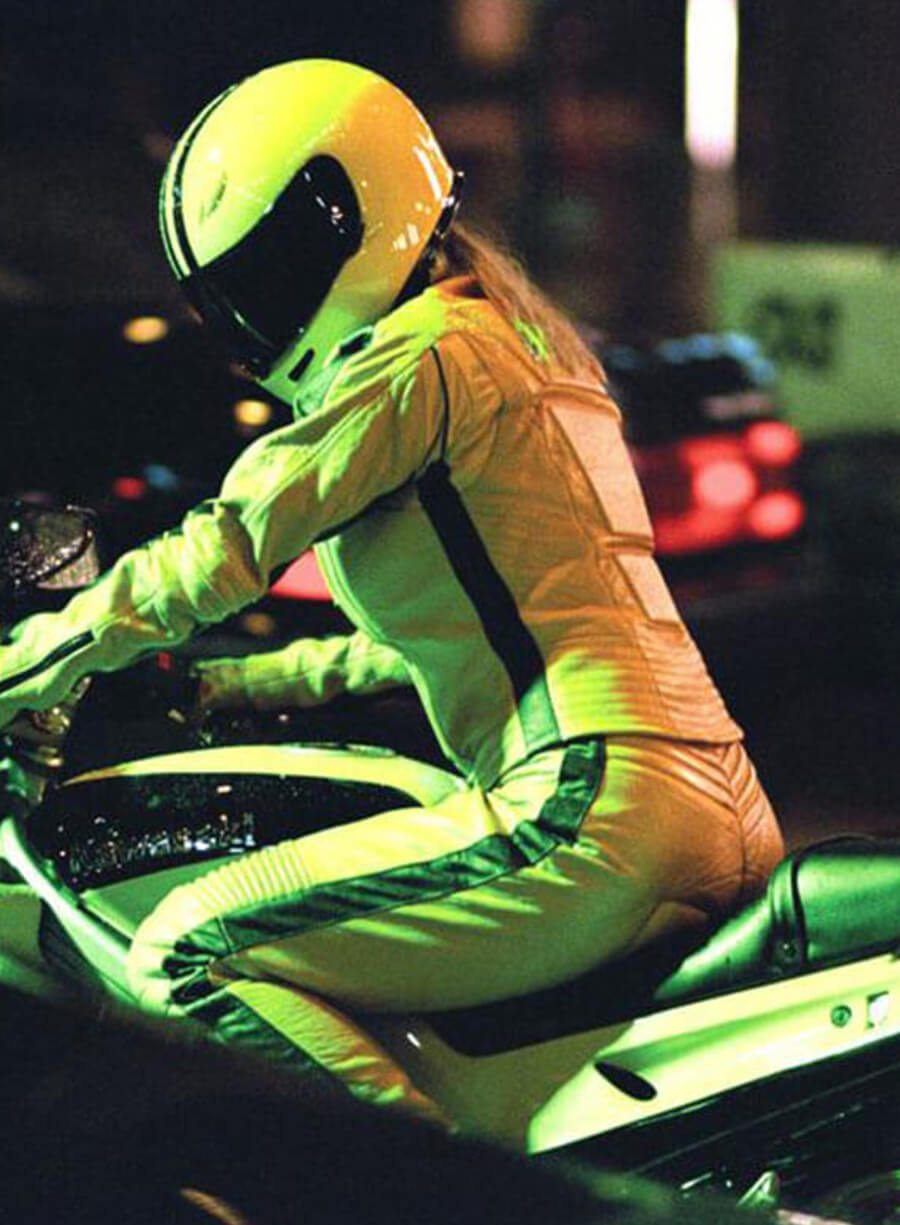 Kill Bill 2 Uma Thurman Yellow Motorcycle Jacket