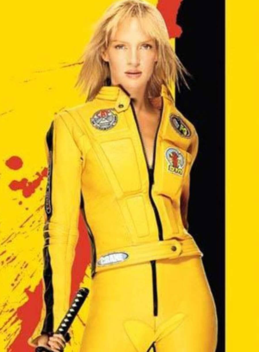 Kill Bill 2 Uma Thurman Yellow Motorcycle Jacket
