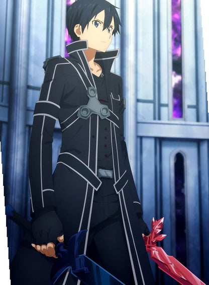 Kirito Sword Art Online Black Leather Coat