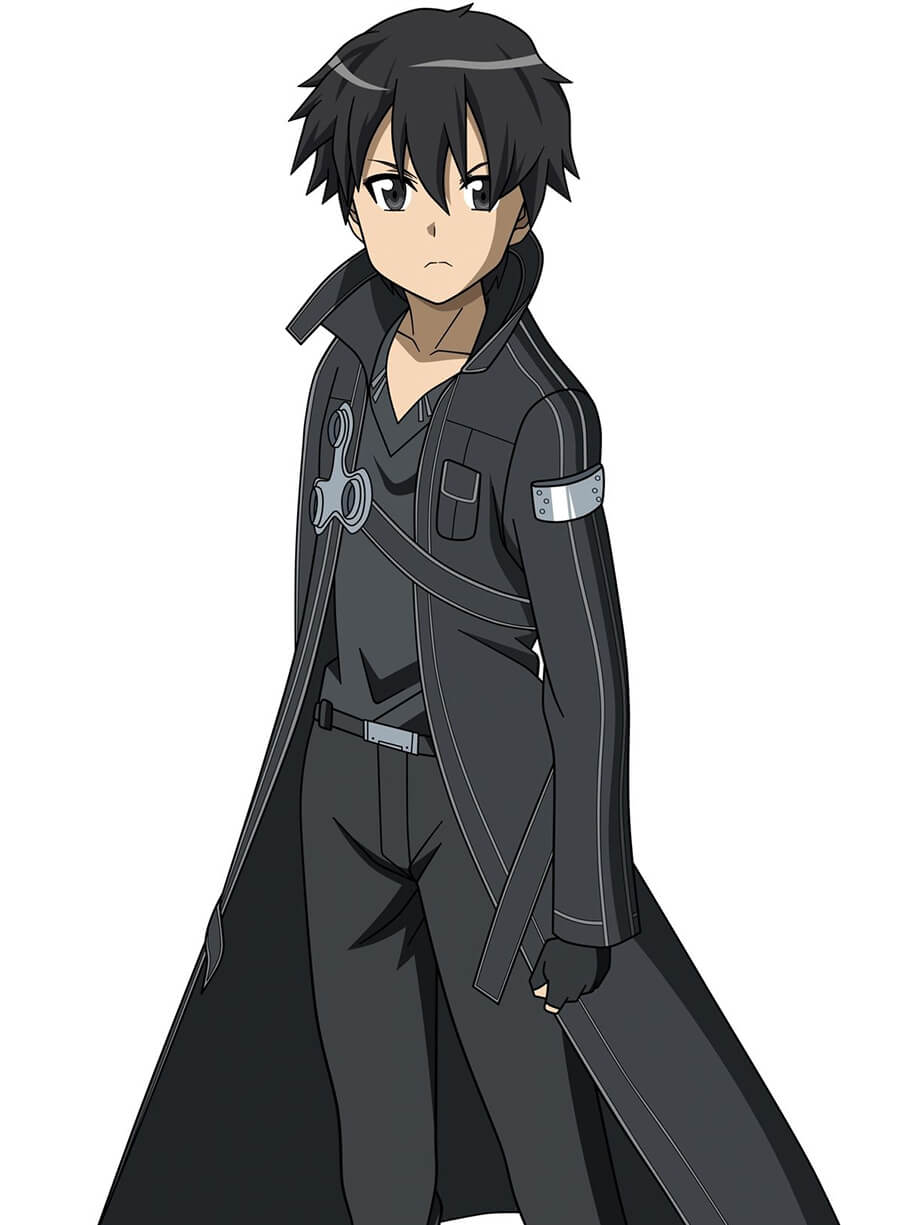 Kirito Sword Art Online Black Leather Coat
