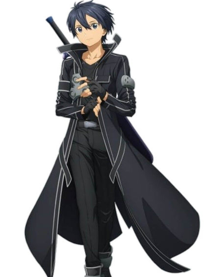 Kirito Sword Art Online Black Leather Coat