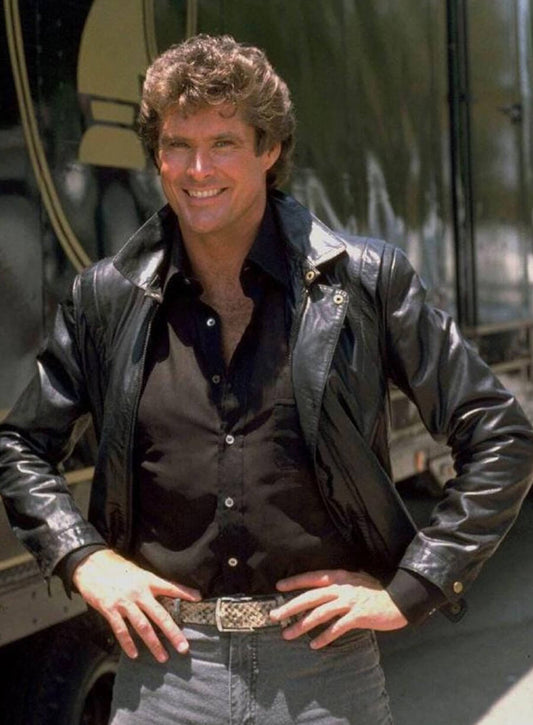 Knight Rider Michael Knight Black Leather Jacket