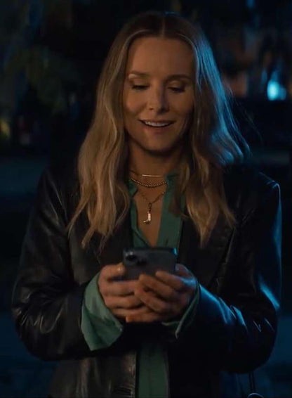 Kristen Bell Nobody Wants This Black Leather Blazer