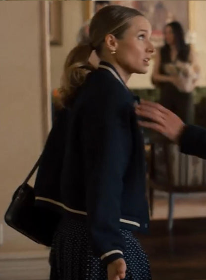 Kristen Bell Nobody Wants This S01 Black Bomber Jacket