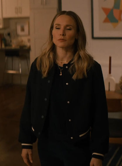 Kristen Bell Nobody Wants This S01 Black Bomber Jacket