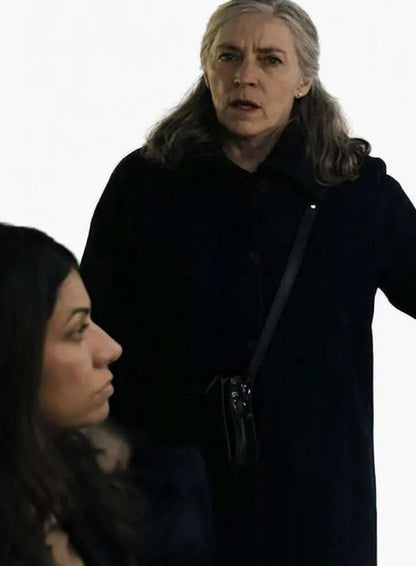 Kristin Scott Slow Horses S06 Black Wool Coat