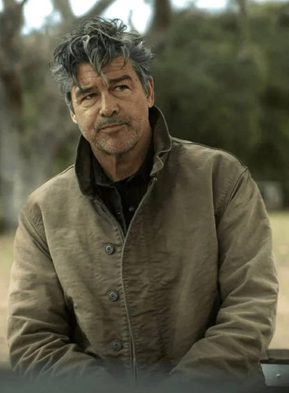 Kyle Chandler Lanterns 2026 Brown Cotton Jacket