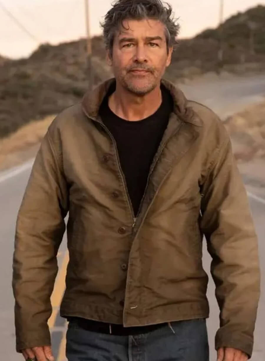 Kyle Chandler Lanterns Brown Cotton Jacket