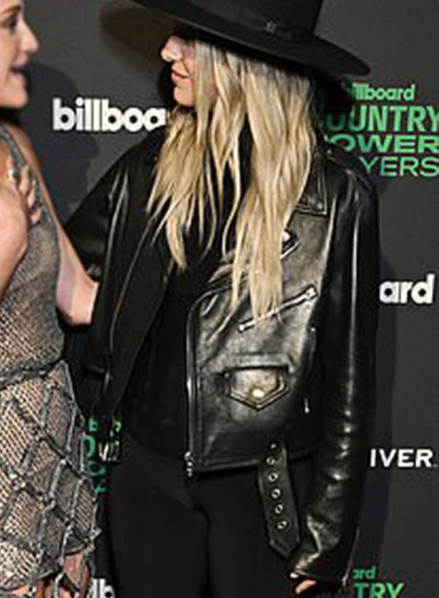Lainey Wilson Country Power Players Fringe Leather Jacket