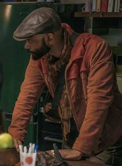 LaKeith Stanfield Play Dirty 2025 Brown Jacket