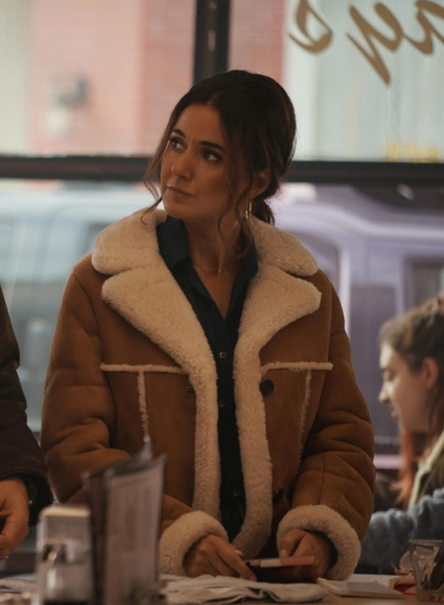 Lana Lang Superman & Lois Brown Shearling Coat