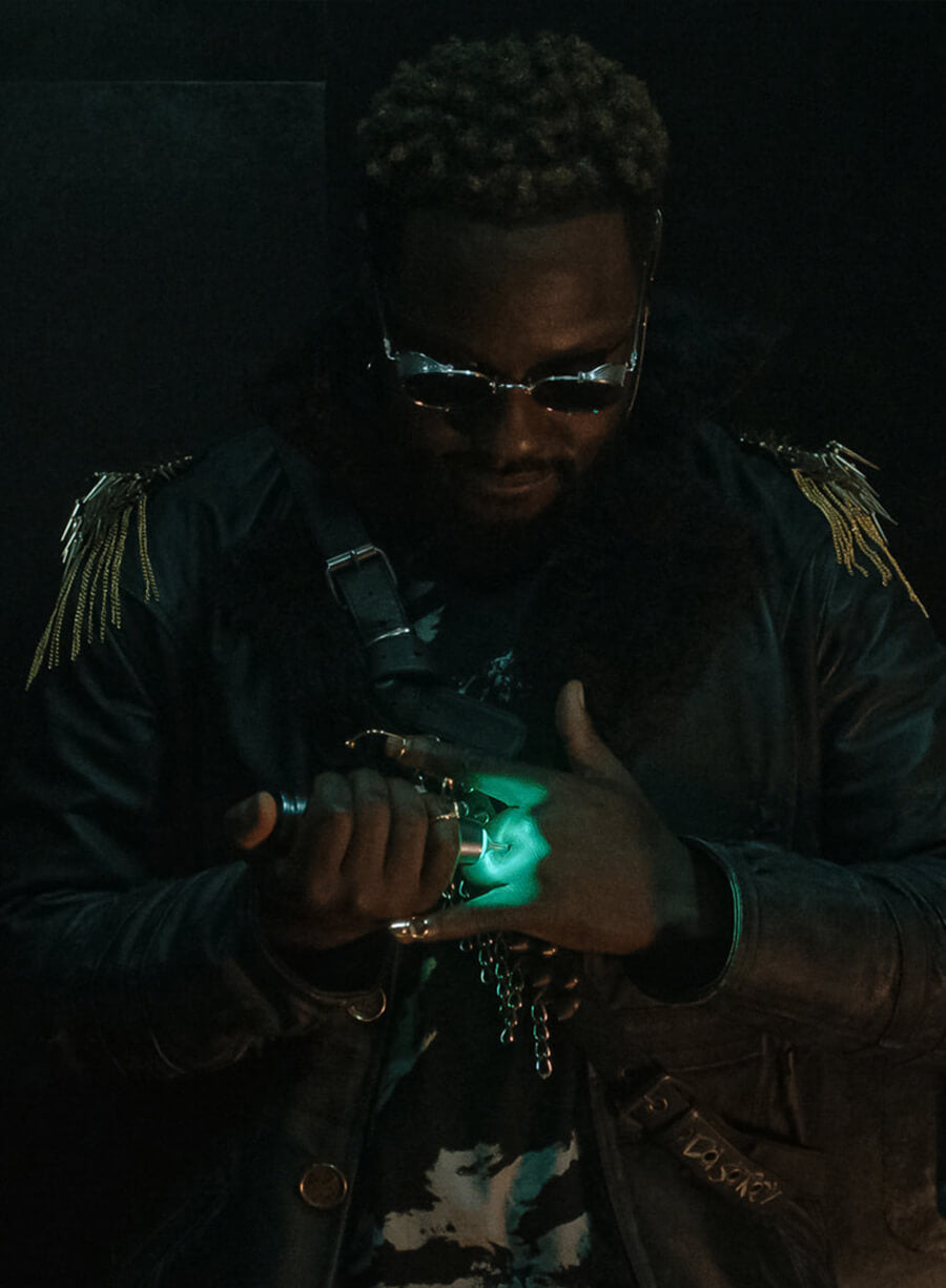 Leighton Vance Dark Matter Black Leather jacket