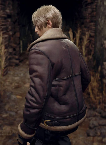 Leon Kennedy Resident Evil 4 Leather Jacket
