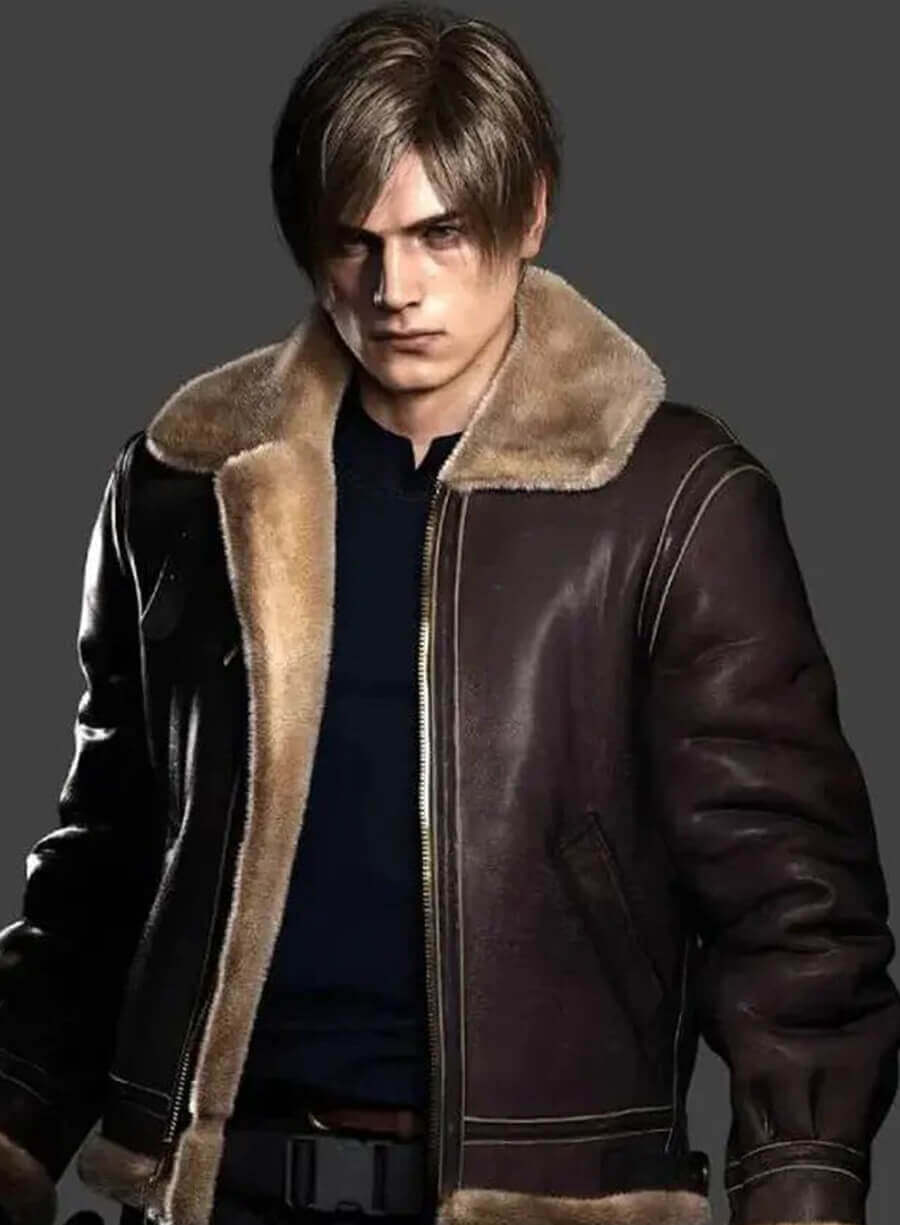 Leon Kennedy Resident Evil 4 Leather Jacket – LeatherJacketMerchant