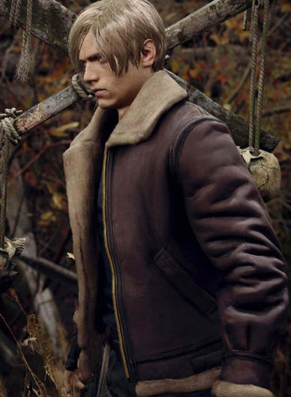 Leon Kennedy Resident Evil 4 Leather Jacket