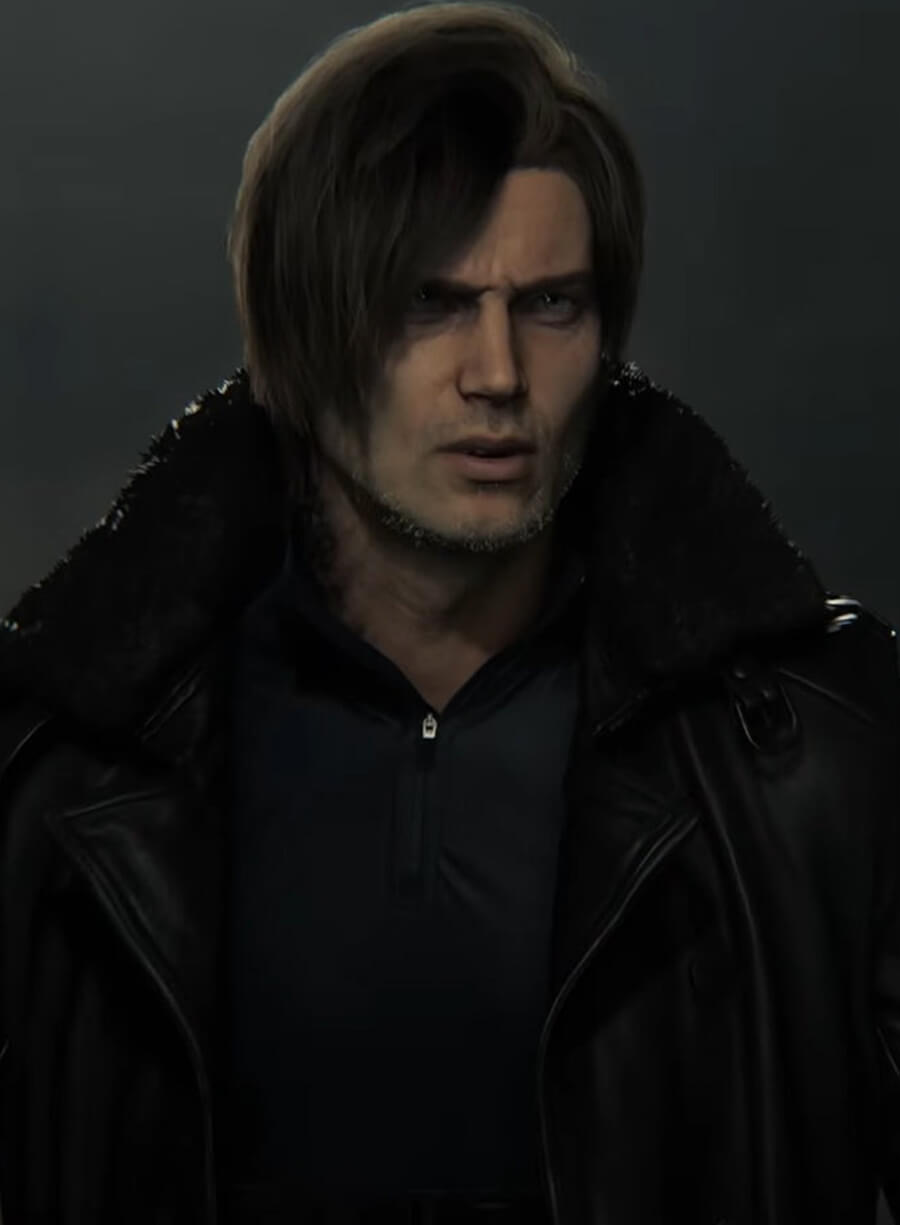 Leon Kennedy Resident Evil Requiem Hooded Leather Jacket