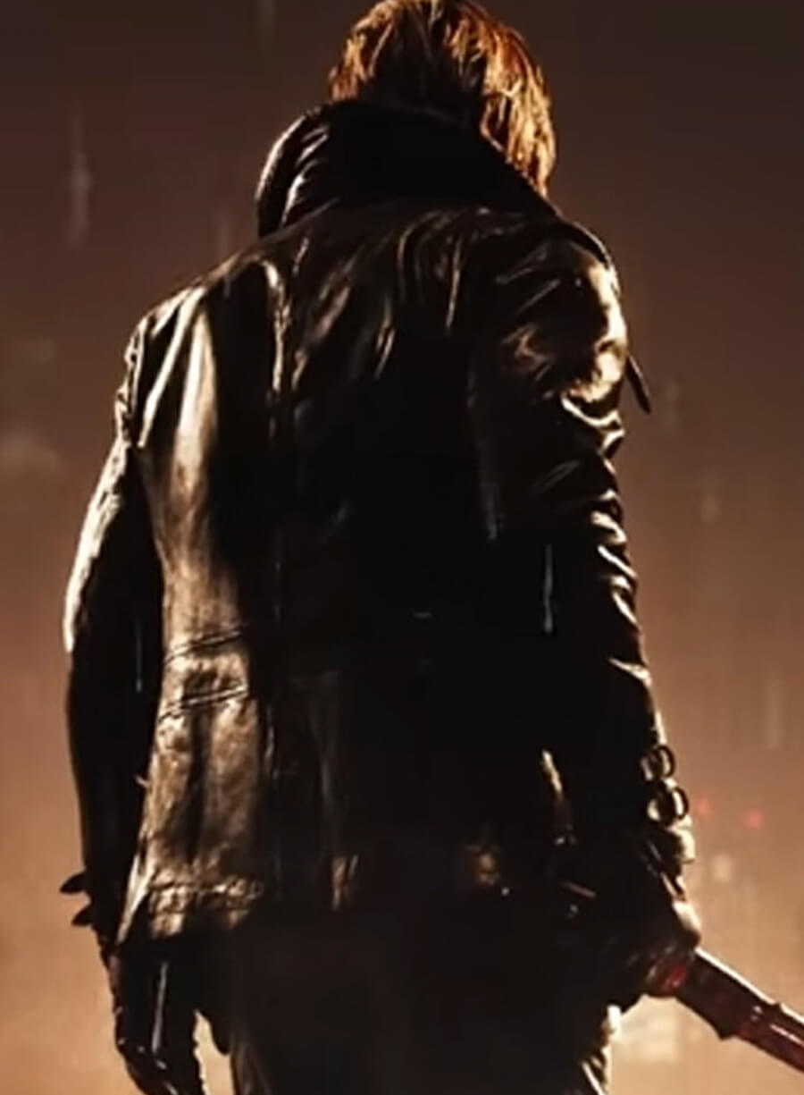 Leon Kennedy Resident Evil Requiem Hooded Leather Jacket