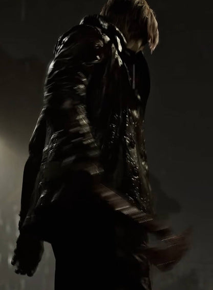 Leon Kennedy Resident Evil Requiem Hooded Leather Jacket