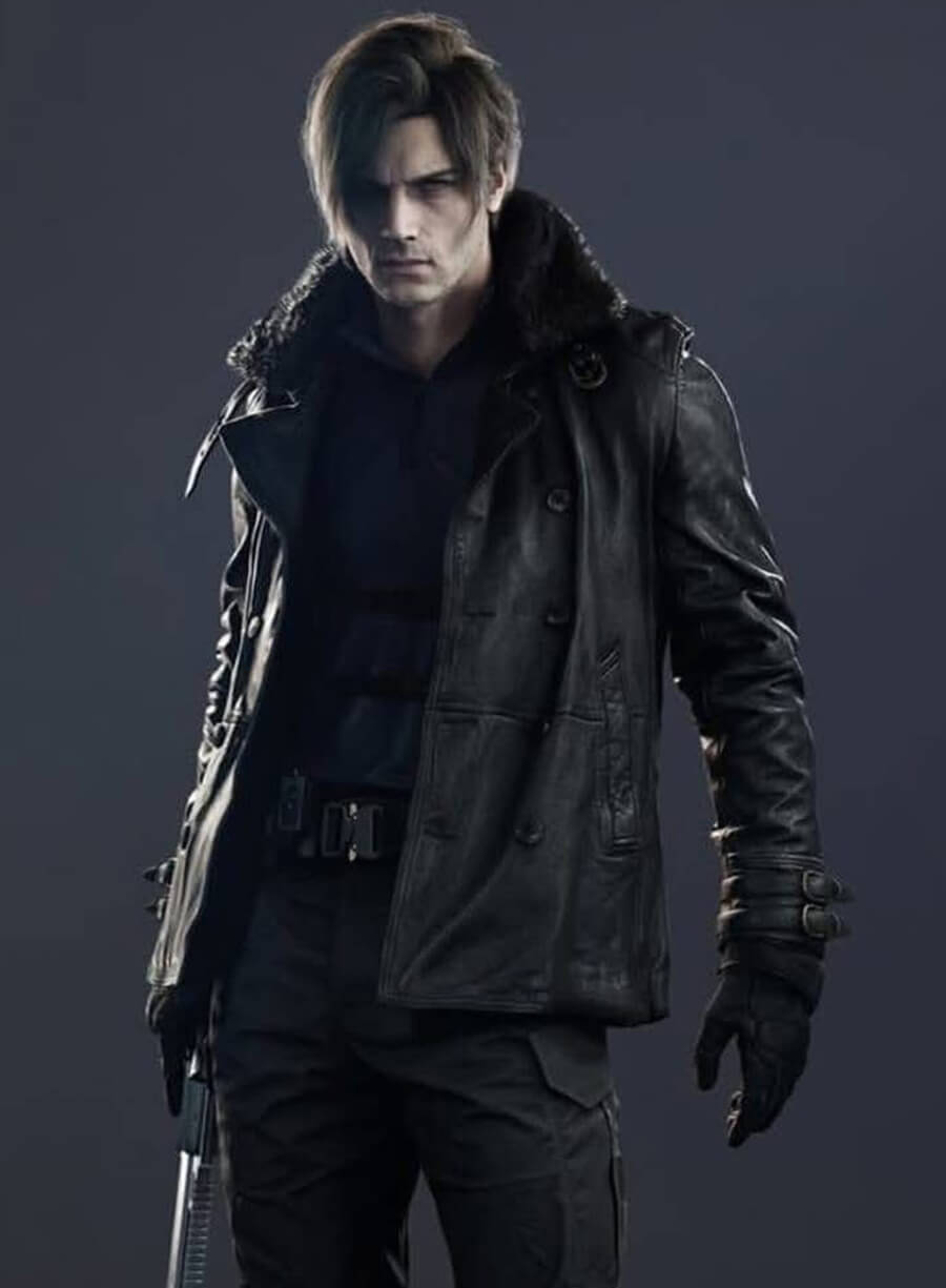 Leon Kennedy Resident Evil Requiem Hooded Leather Jacket