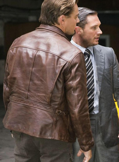 Leonardo DiCaprio Inception Brown Leather Jacket