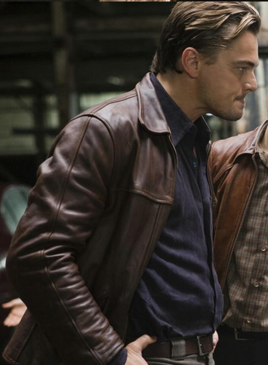 Leonardo DiCaprio Inception Brown Leather Jacket