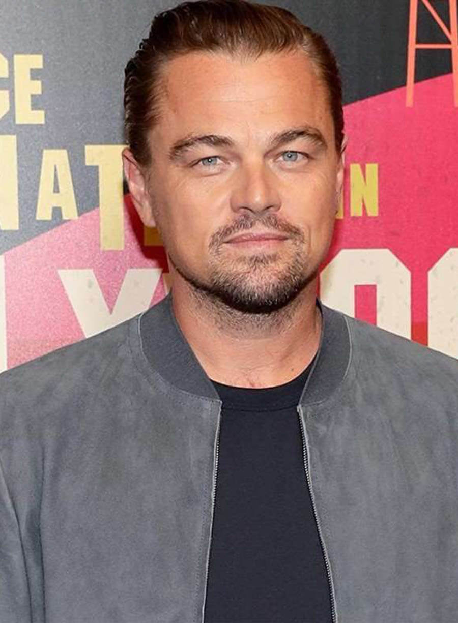 Leonardo DiCaprio Once Upon a Time in Hollywood Grey Leather Jacket