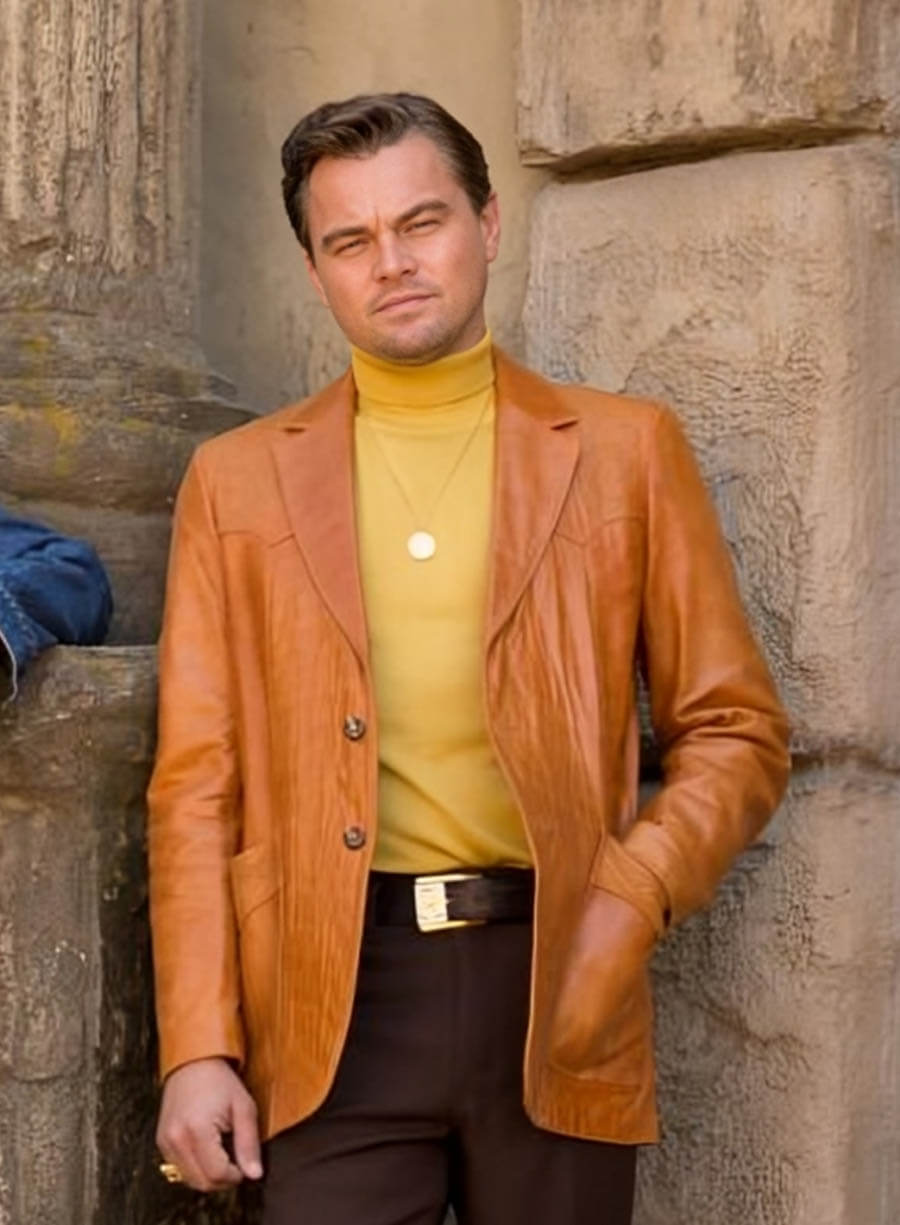 Leonardo DiCaprio Once Upon a Time in Hollywood Leather Jacket