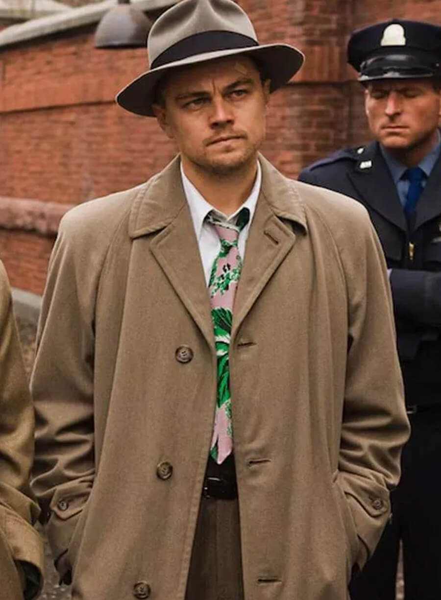 Leonardo Dicaprio Shutter Island Brown Trench Coat 
